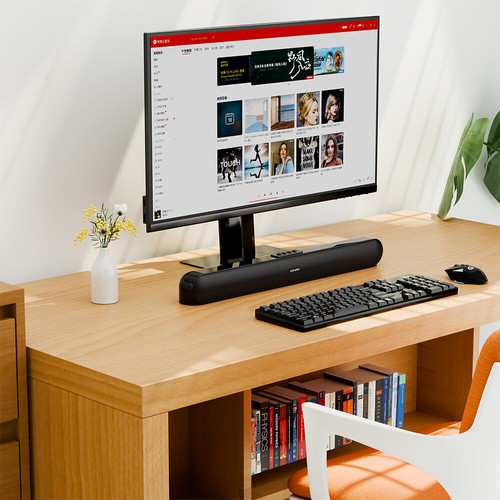 Bluetooth Computer Lautsprecher Soundbar HiFi Stereo USB AUX FM TF für PC Laptop - Bild 12 von 14