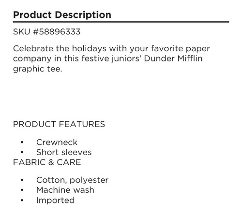 The Office Shirt Dunder Mifflin SMALL Womens NEW Happy Holidays Top White Tee S - Picture 4 of 11