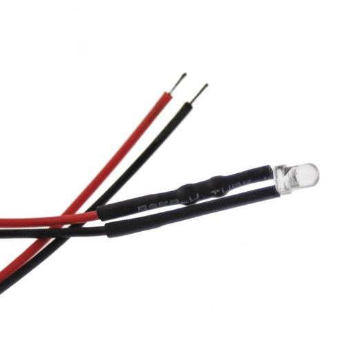 10 x 3mm LED, 12Volt, rot; mit 20cm Kabel u. Vorwiderstand - Bild 2 von 4