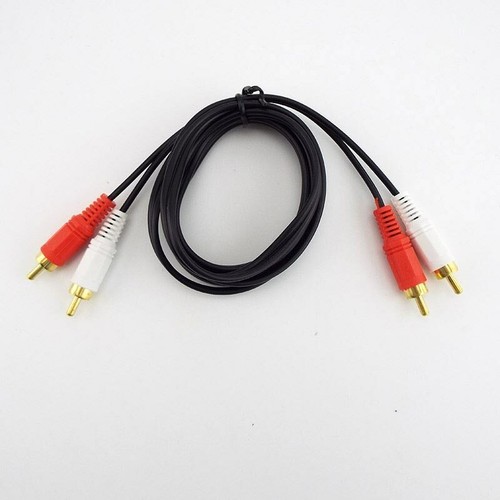 1.5M 2 RCA Male to 2 RCA Male Cable Analog Audio Stereo Wire Line 2RCA DVD HDTV - Picture 2 of 5