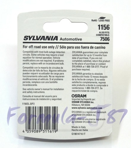 Sylvania Superior Luz LED 1156 Blanco 6000K Dos Bombillas De Señal Vuelta OE Fit - Bild 3 von 12
