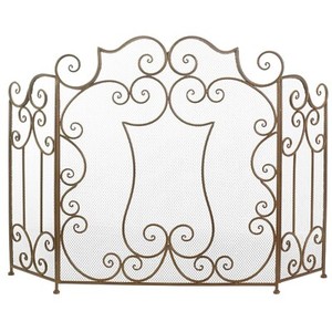 Modern Scroll Fireplace Screen - 10019005