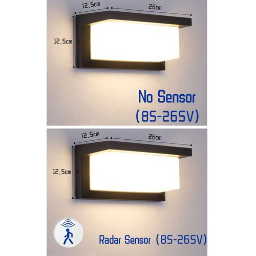 LED Wandleuchte Außenleuchte mit Bewegungsmelder Anthrazit Sensor Gartenleuchte - Bild 15 von 25
