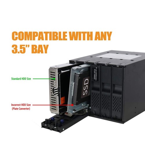ICY DOCK Open Air 2.5” to 3.5” SAS / SATA (22pin) HDD & SSD Converter / Mount... - Afbeelding 7 van 7