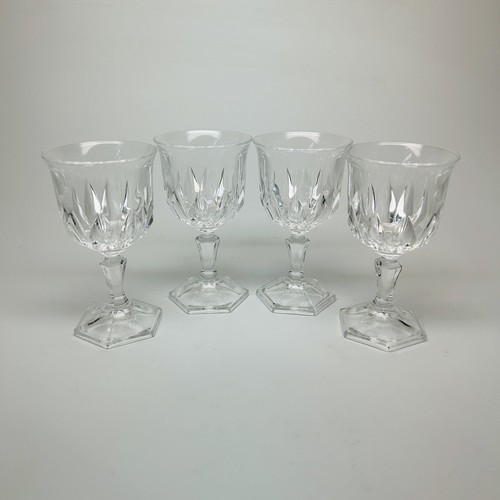 Vtg CRISTAL D'ARQUES-DURAND "CHAUMONT" 4 Lead Crystal CUT CORDIAL GLASSES 3-3/4" - Picture 1 of 7