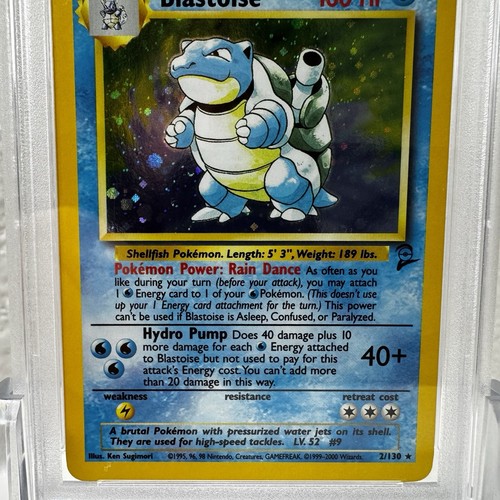 1999 Pokemon Base Set 2 Blastoise Holo #2/130 - PSA 8 NEAR MINT / MINT - Picture 3 of 8