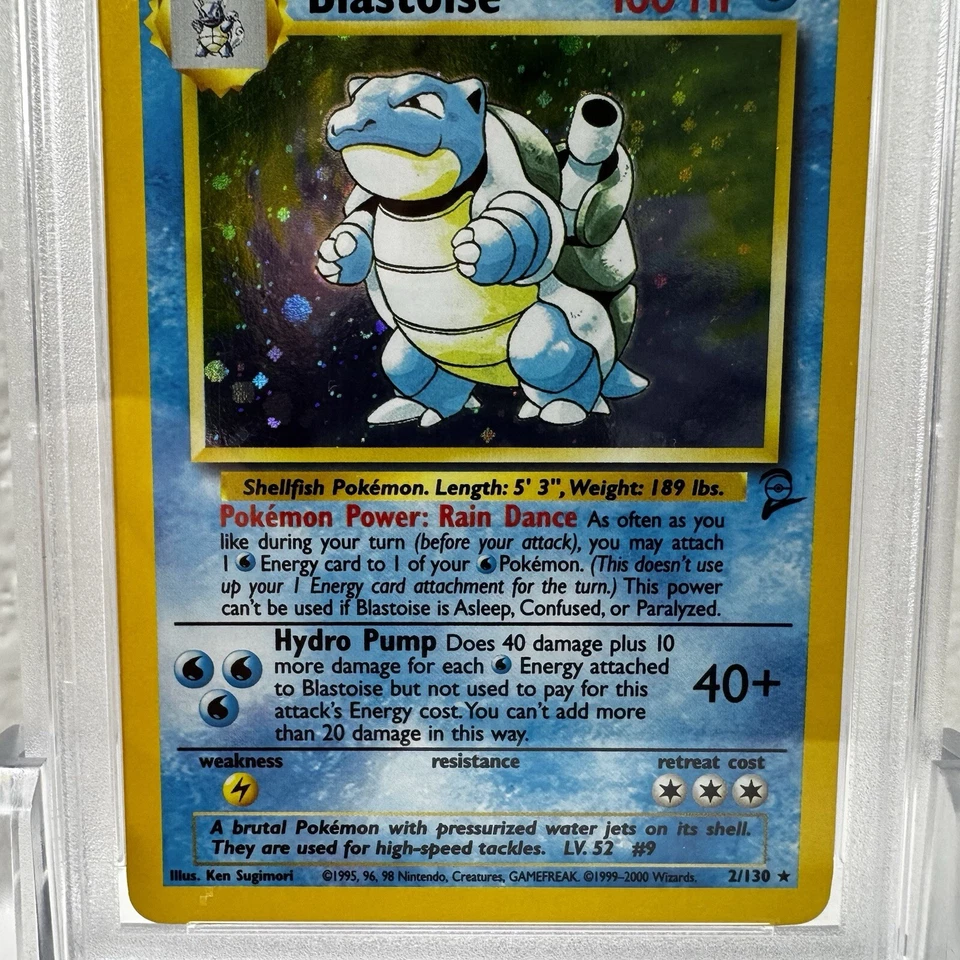 1999 Pokemon Base Set 2 Blastoise Holo #2/130 - PSA 8 NEAR MINT / MINT - Image 3 of 4