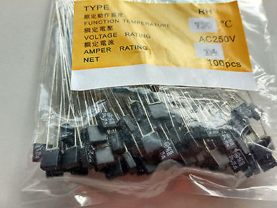 100PCS RH 115℃ 239℉ Thermal Fuse 2A 250V