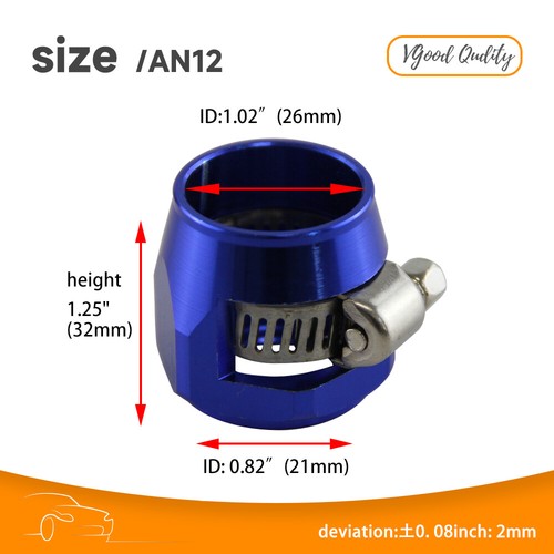 4AN AN6 AN8 AN10 AN12 Fuel Hose Line End Cover Clamp Finisher Fitting Universal - Picture 27 of 27