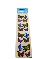 VTG Hambly Studios Prismatic Stickers Butterflies Factory Sealed 1 Sheet NIP