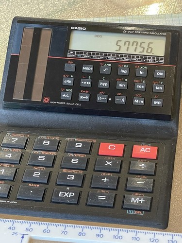 Super Rare Vintage CASIO fx-470 High Power Solar Cell Scientific Calculator - Picture 14 of 22