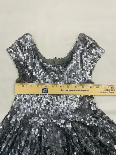 PS Couture Zinn Pailletten Kleid Mädchen Größe 8 Urlaub Veranstaltung formell - Bild 6 von 15