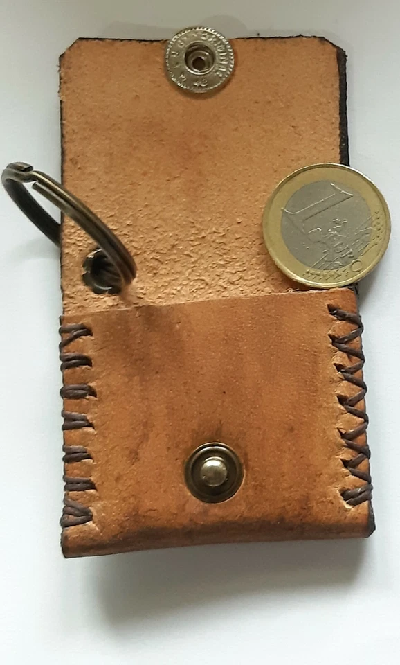 PORTACHIAVI HARLEY DAVIDSON IN CUOIO FATTO A MANO VERO CUOIO MADE IN ITALY - Immagine 2 di 2