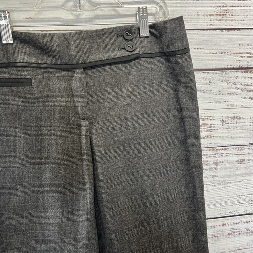 Classiques Entier Pants Women 4 Gray Check Straight Polyester Blend - Picture 3 of 14