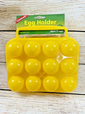 Coghlan's Egg Holder Yellow 12 Egg Hard Plastic Carrier W/ Handle Camp Picnic