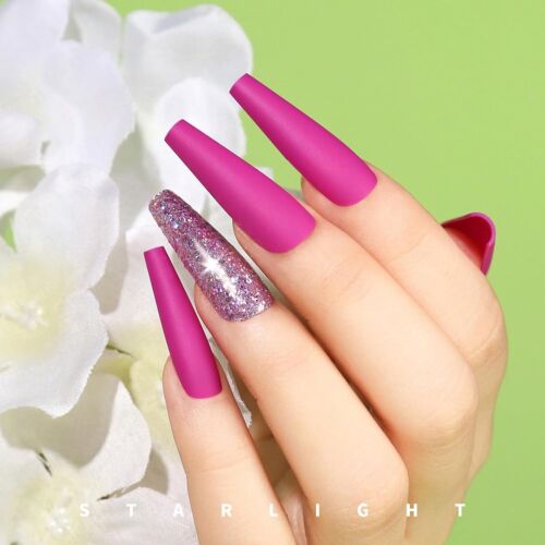 Professional 24-Grid Matte, Glossy, Glitter Press On Nails Kit with Accessories - Picture 4 of 9