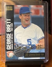 1992 JIMMY DEAN LIVING LEGEND GEORGE BRETT & NOLAN RYAN 6 CARD AUTOGRAPHED SET