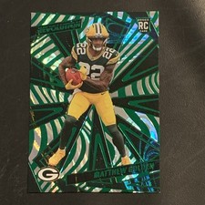 2025 Panini Revolution Football Matthew Golden Color Match Green Swirl /199