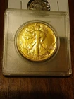 1944 Walking Liberty Gold Plated Silver Half Dollar  Beautiful Coin VGDetails