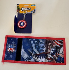 Marvel Captain America Wallet ID/Credit Card key chain Holder for Boys  Girls