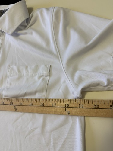 G/FORE G4 HERREN POLO GOLF WEISS MEDIUM GEBRAUCHT DEFEKT - Bild 6 von 7