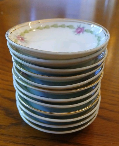 Vintage Limoges Bassett Austria Floral Butter Pat - Picture 3 of 3