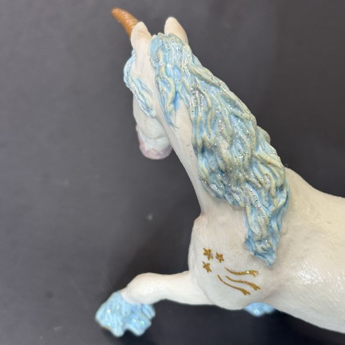 Papo White Blue Sparkle Unicorn 2011 Fantasy Horse Animal Toy Figure Collectible - Bild 11 von 14