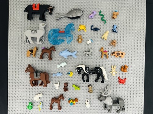 Menge 10 Unzen zufälliges Lego Tier Pferd Ratte Kaninchen Hund Katze Kamel Schlange - Bild 3 von 5