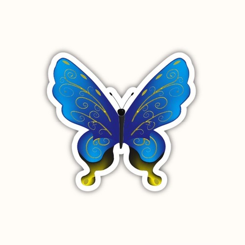 Butterfly Vinyl Sticker Waterproof Aesthetic Laptop Car Water Bottle Decal - Picture 12 of 14