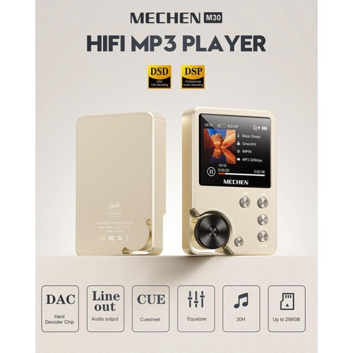 Reproductor MP3 de alta resolución MECHEN M30 - 64 GB - Audio sin pérdidas DSD128 - 30h - Imagen 5 de 8