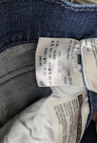 LEVI'S 505 Women's Straight Leg Dark Blue Jeans Size 14M Stretch - Picture 14 of 15