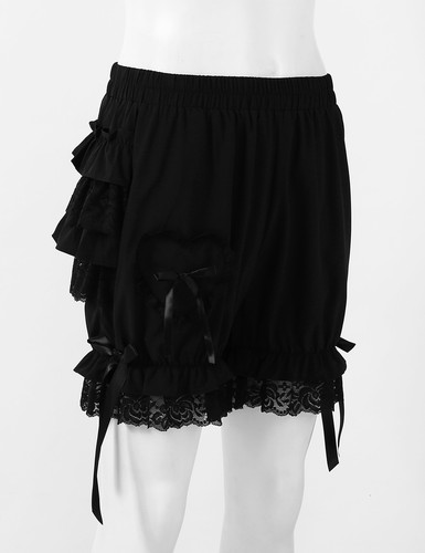 Pantalones cortos de calabaza para mujer Lolita Bloomers Y2K con moño con volantes en capas Pettipant - Imagen 77 de 100