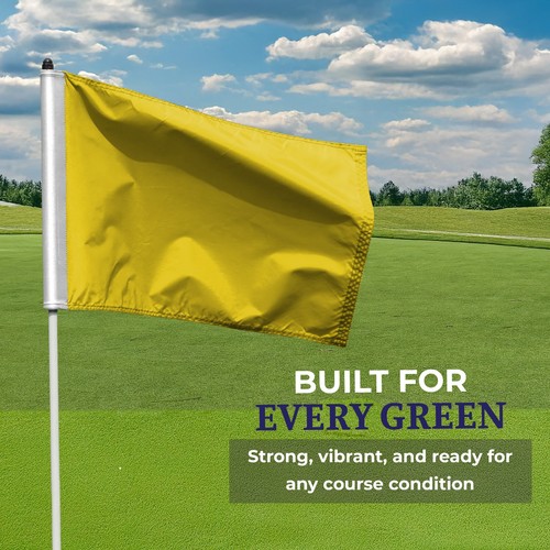 AGAS MFG Mini Golf Flags 14x20 inch Tubed - Heavy Duty Mini Putting Green Flags - Picture 131 of 145