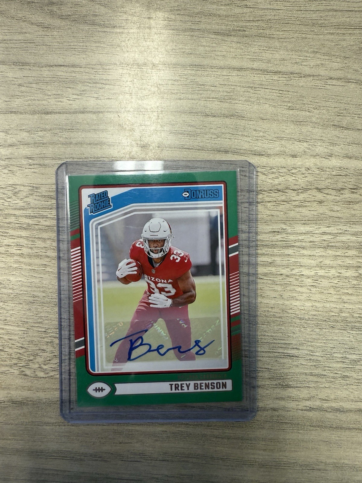 2024 Panini Donruss - Rated Rookie Trey Benson #326  Press Proof Green (RC)