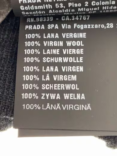 PRADA 24SS virgin wool cardigan/ size 48/ wool/ black/ plain/ DNA959 - Picture 4 of 5