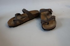 NWOB Birkenstock Mayari Birko Flor Mocca Birkibuc Toe Loop Thong Sandals L/7 M/5
