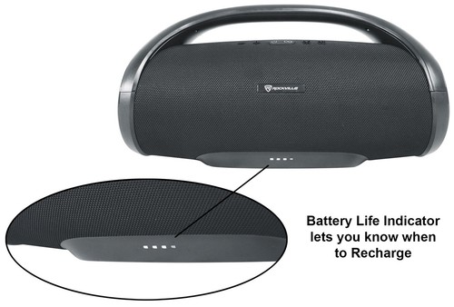 Rockville CANON-XXL Huge Portable Bluetooth Speaker w Booming Bass+Wireless Link - Picture 9 of 12
