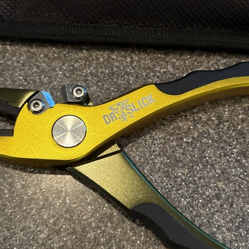 Dr. Slick 6-1/2" Typhoon Plier Tungsten Carbide Aluminum Frame Green & Gold - Picture 3 of 6