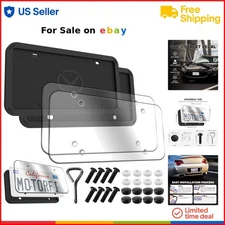Silicone License Plate Frames Car Covers 2 Pack Weatherproof Easy Install