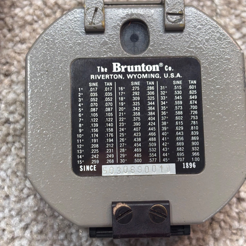 Brunton Pocket Transit Kompass. Geologie Vermessung Militär. Mit Ledertasche. - Bild 8 von 9