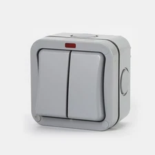 ABS 20A 2 Gang Weatherproof Junction Box Outdoor Switch Switch Waterproof IP66