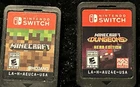 Nintendo Switch Minecraft Lot Original And Dungeons Cart Only Tested 2 Carts!