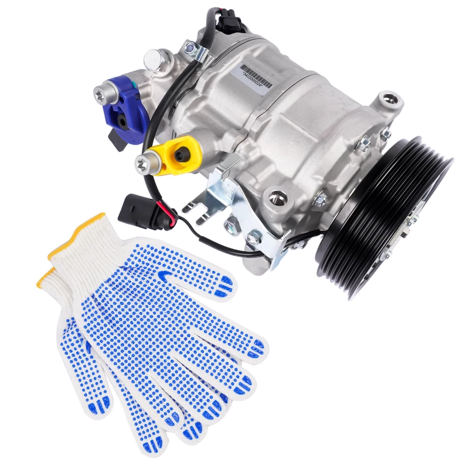 Compresor de aire acondicionado con polea de 6 ranuras para Audi A4 A5 A6 A7 Q7 Q8 4M0816803L DCP02113 Foto 3 de 4