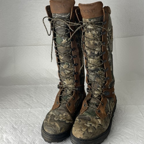 ROCKY JAGDSTIEFEL HERREN 10,5 W Camouflage LANGBART HOCH WASSERDICHT SCHLANGENFEST - Bild 5 von 10
