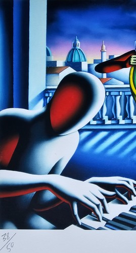 MARK KOSTABI Flirting at the Boomboom 2014 HAND SIGNED GRAFFITI WINE ART 38/50 - Picture 6 of 11