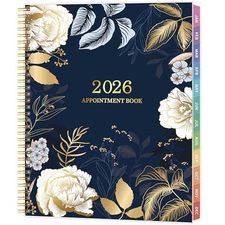 2026 Appointment Book, 30 Minutes-Hourly, Weekly ＆ Monthly Calendar Planner 
