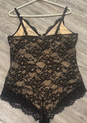 Popilush ShapeWear Black Floral Lace V-Neck Tummy Control Wireless Bodysuit XXL - Picture 6 of 19