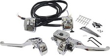 Harddrive 26-128 Comp Handlebar Controls 11/16M/Cylinder w/Switches Chrome 96-06