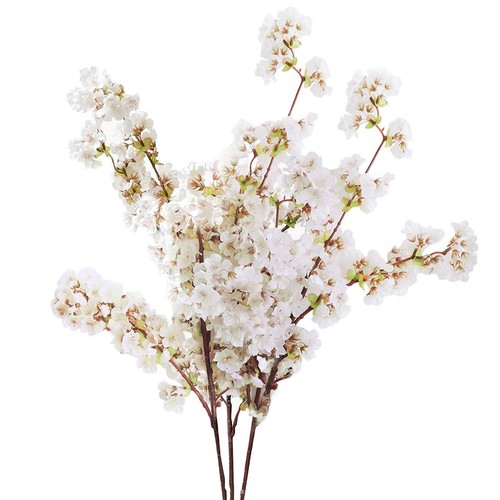 Silk Cherry Blossom Branches, Artificial Cherry Blossom Tree Stems Faux Cherr...