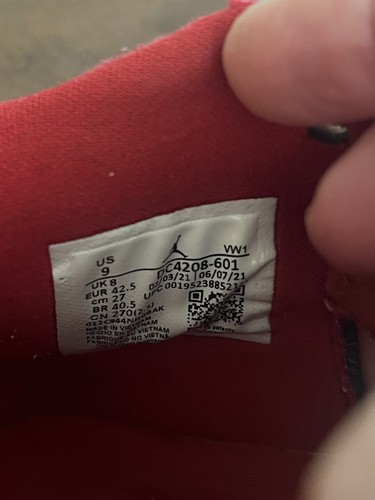 Air Jordan Zion 1 University Red/white Men’s Basketball Shoes Size 9 - Picture 5 of 5